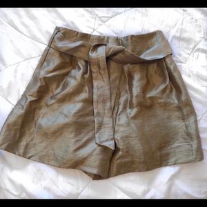 Zara gold belted shorts NWT